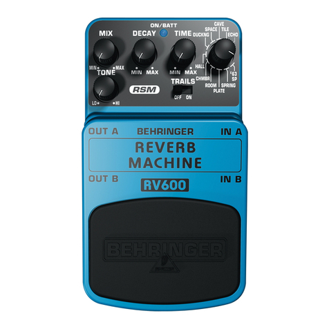 Behringer REVERB MACHINE RV600 User manual