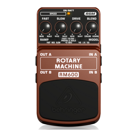 Behringer ROTARY MACHINE RM600 User manual