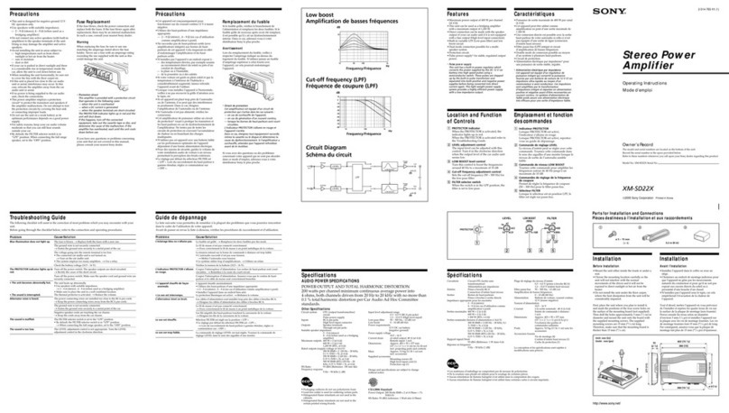 Sony XM-SD22X User manual
