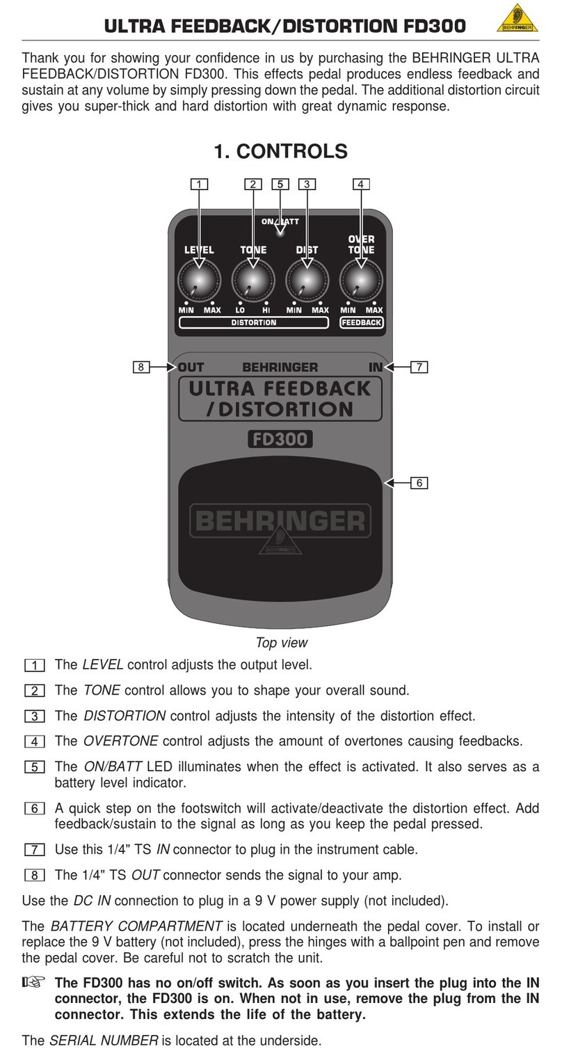 Behringer FD300 quick guide