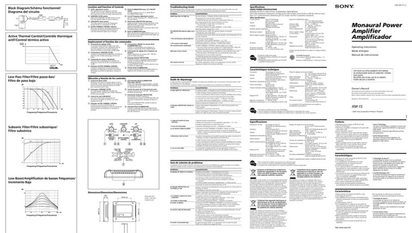 Sony XM-1S User manual