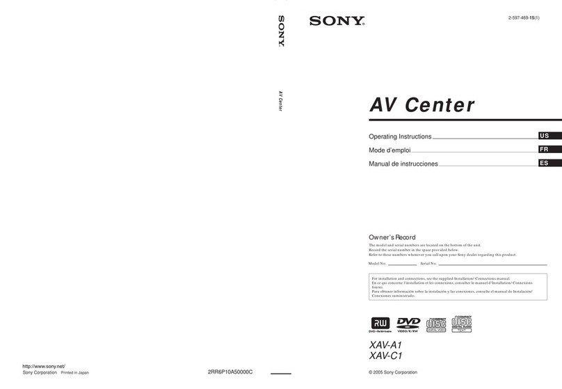 Sony XAV-C1 operating instructions