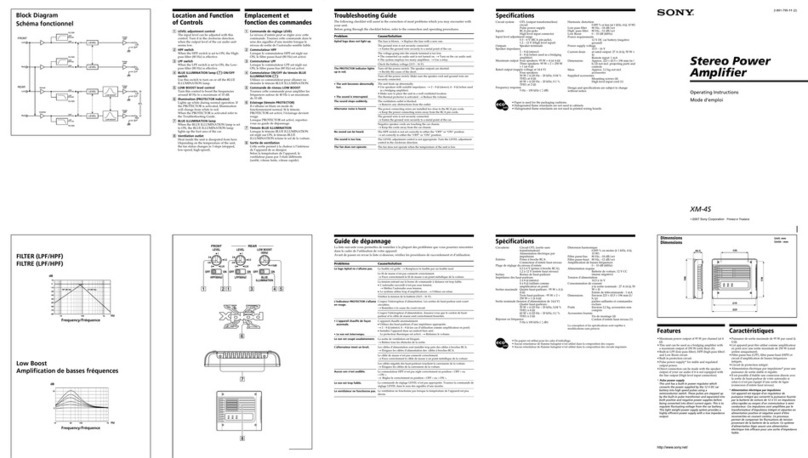 Sony XM4S - XM 4S Amplifier User manual
