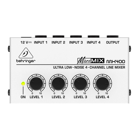 Behringer MicroMIX MX400 User manual