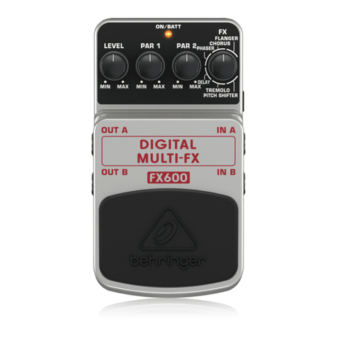 Behringer Digital Multi-FX FX600 user guide