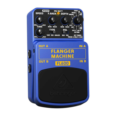 Behringer FLANGER MACHINE FL600 User manual