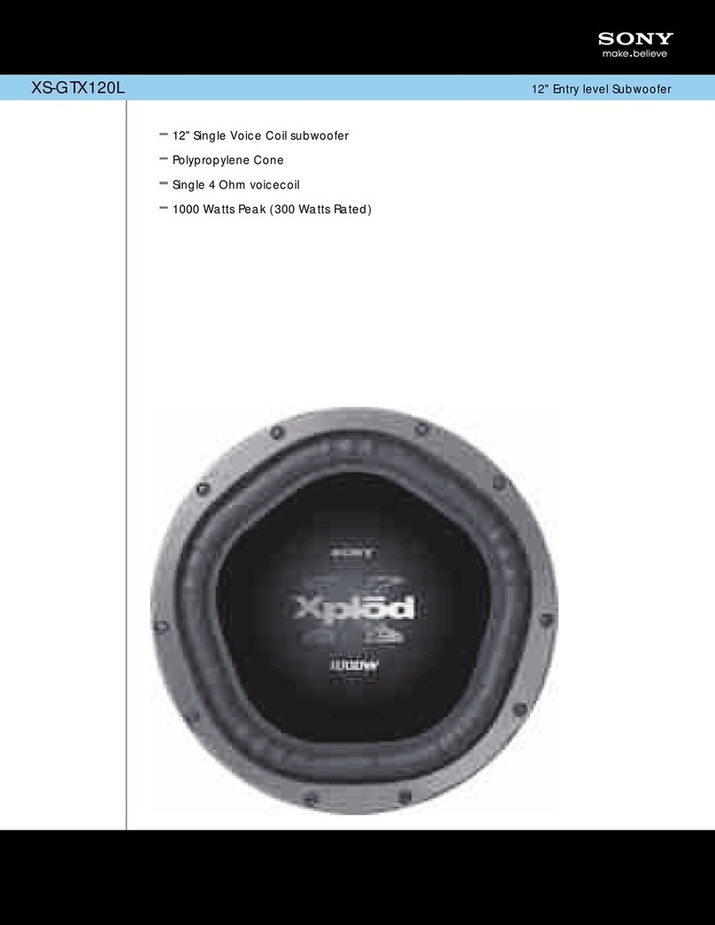 Sony XS-GTX120L Marketing Specifications