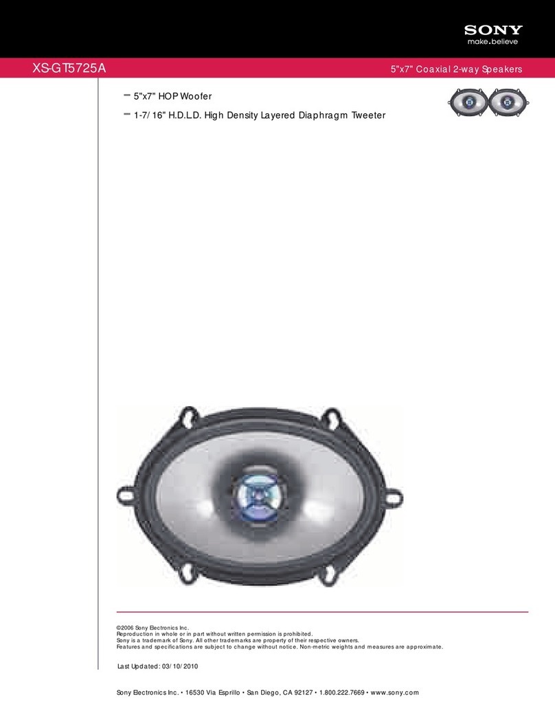 Sony XS-GT5725A Specifications