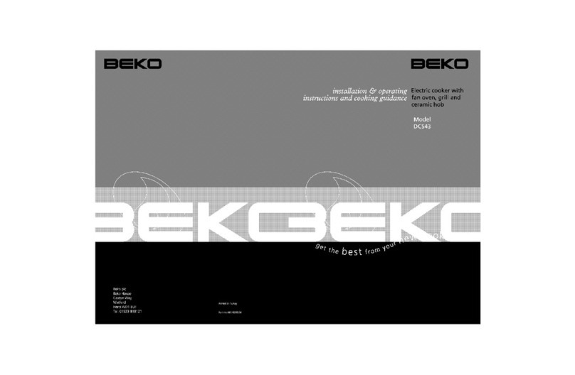 Beko DC543 Installation & operating instructions and cooking guidance
