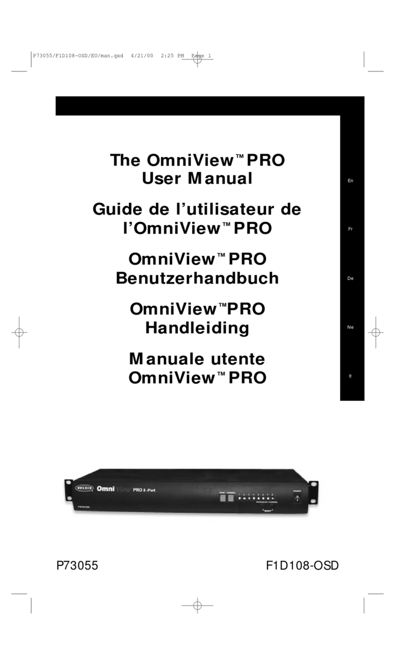 Belkin F1D108-OSD - OmniView Pro KVM Switch User manual Belkin F1D108-OSD - OmniView Pro KVM Switch User manual