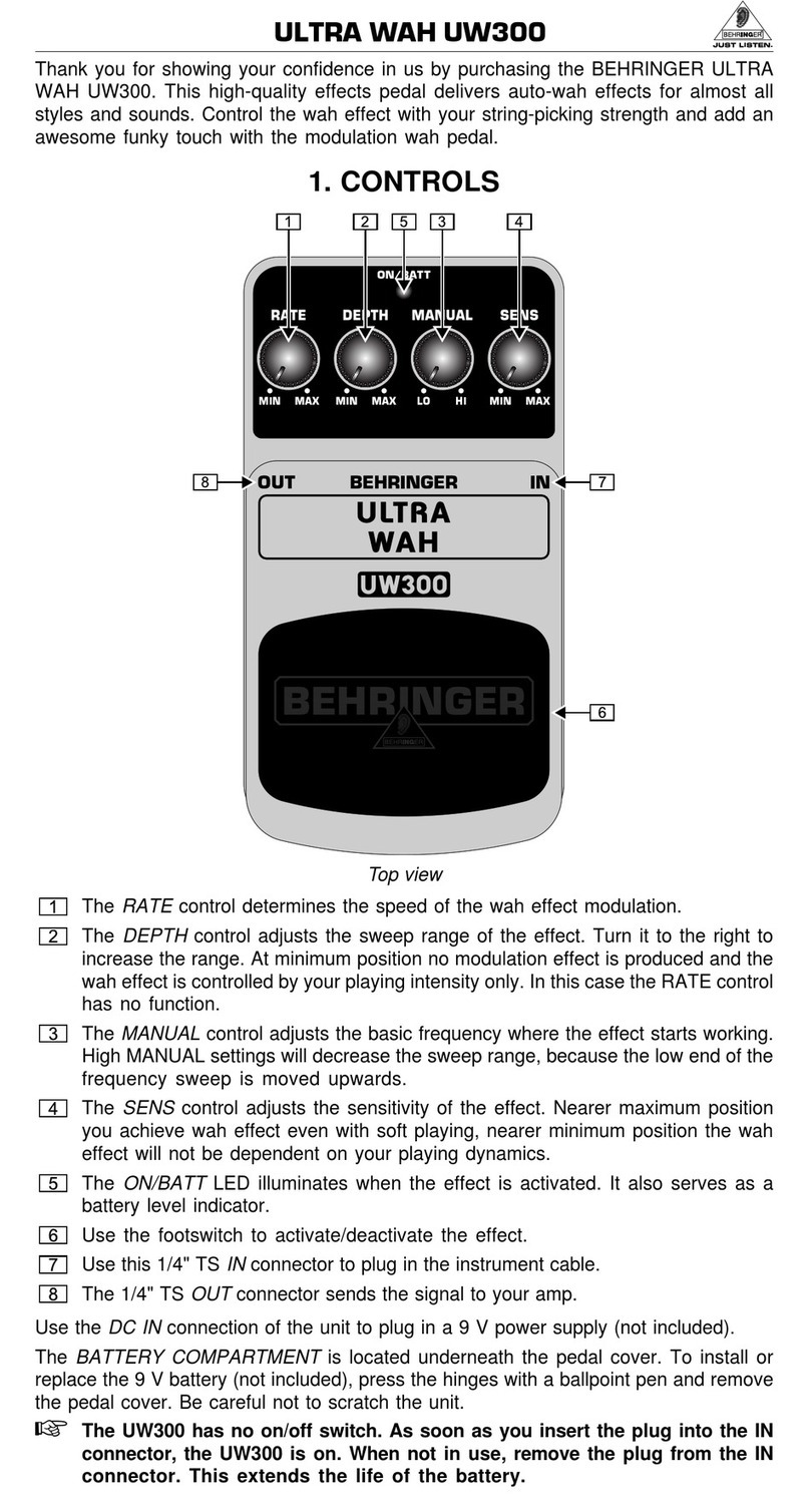 Behringer UW300 user guide