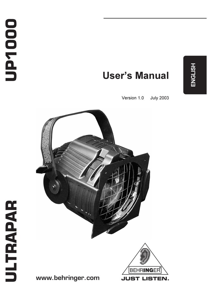 Behringer ULTRAPAR UP1000 user guide