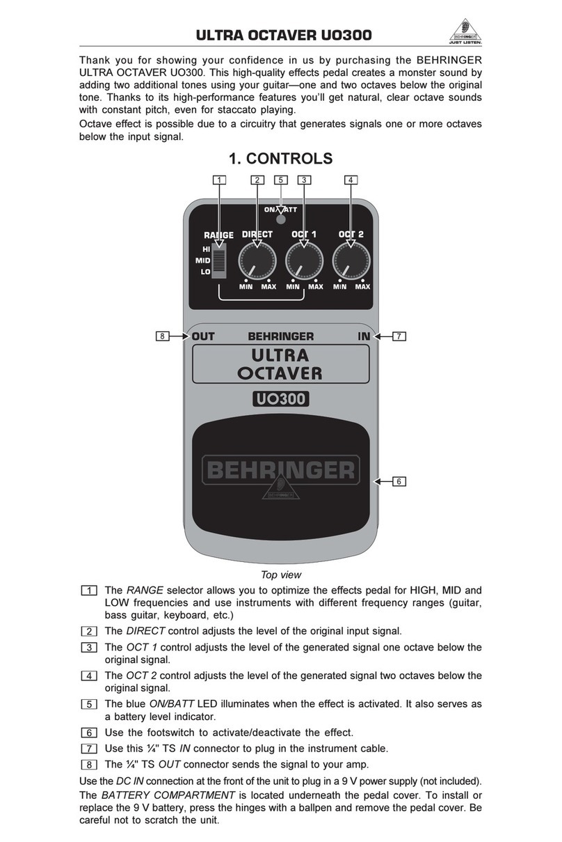 Behringer Ultra Octaver UO300 User manual
