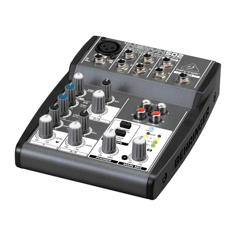 Behringer XENYX 1002 User manual