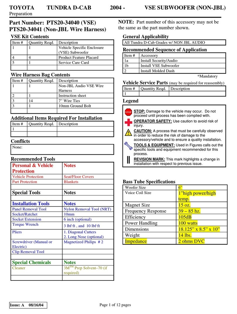 Bazooka PTS20-34040 installation instructions