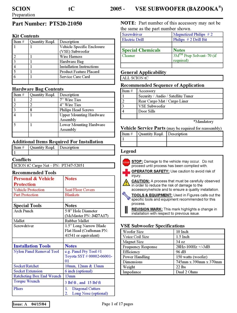 Bazooka PTS20-21050 User manual Bazooka PTS20-21050 User manual