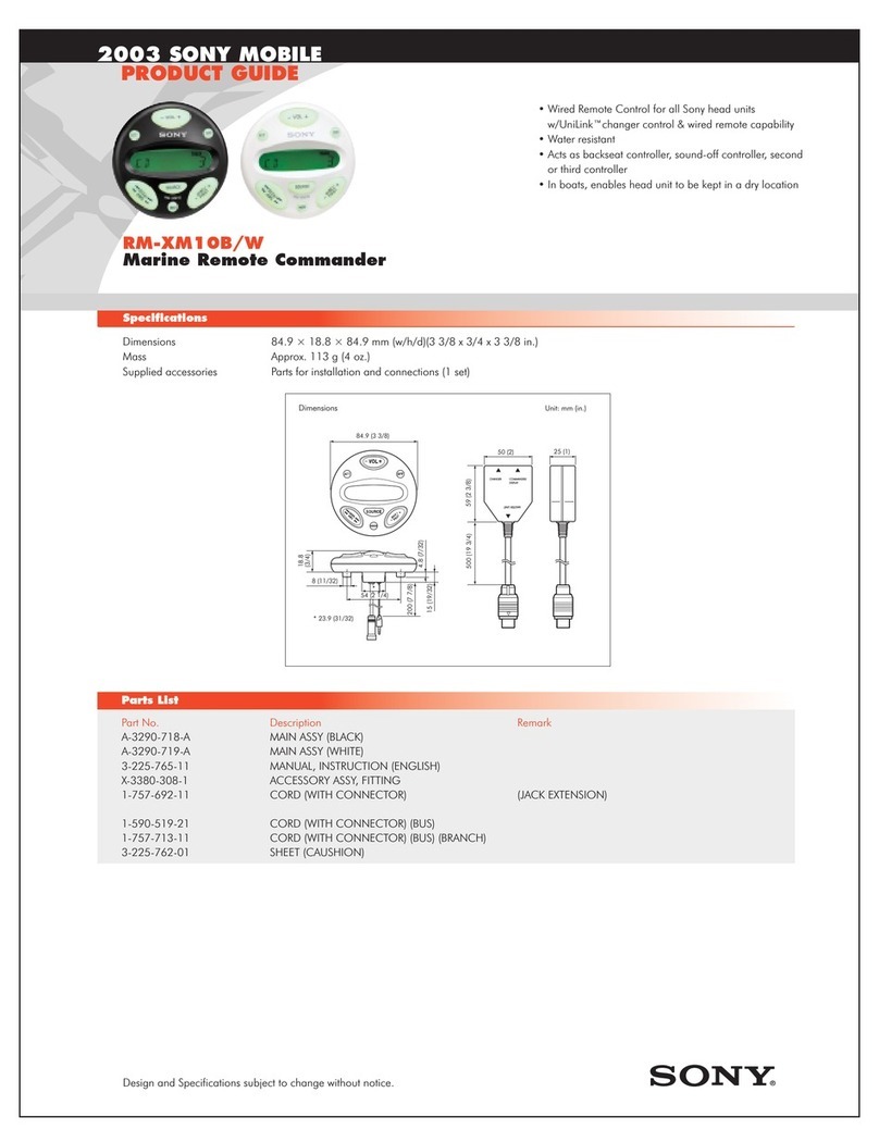 Sony RM-XM10B User manual