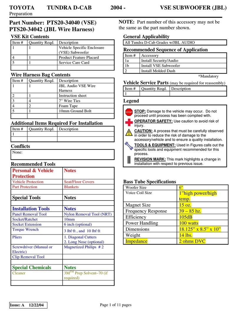 Bazooka PTS20-34040 installation instructions