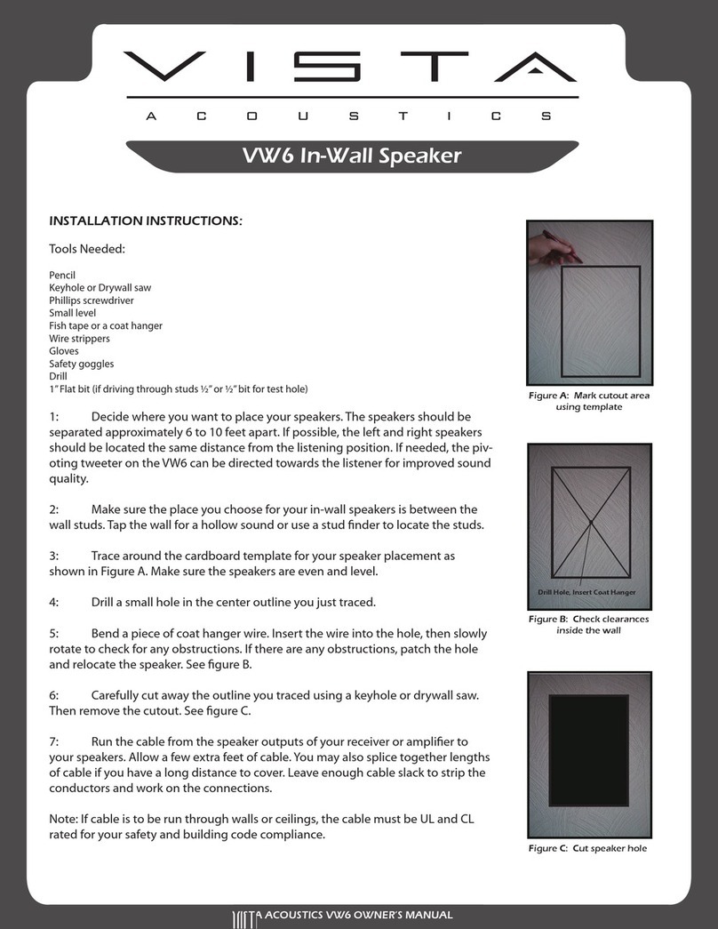 Vista Acoustics VW6 installation instructions