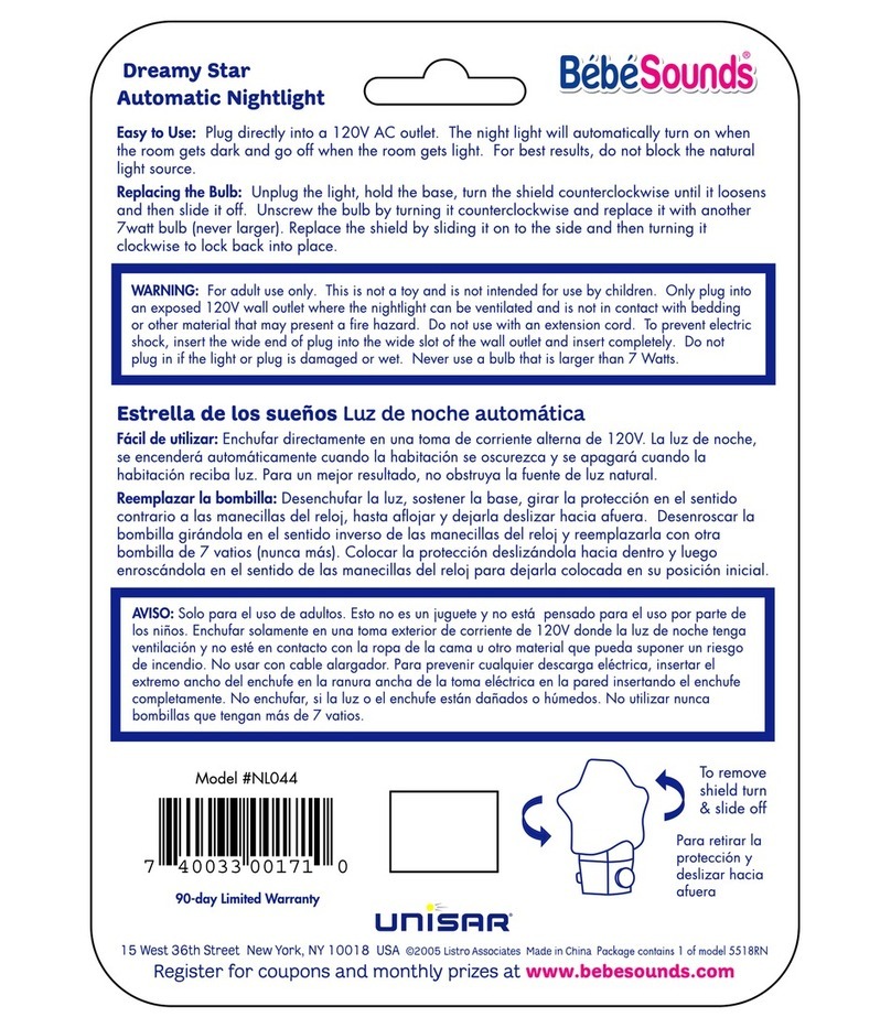 Bebe Sounds NL044 Product information sheet