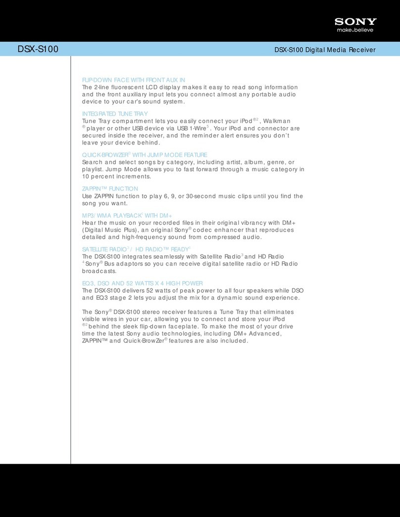 Sony DSX-S100 Specifications