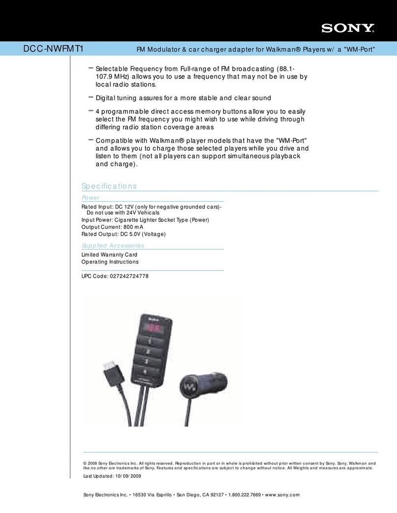 Sony DCC-NWFMT1 Marketing User manual