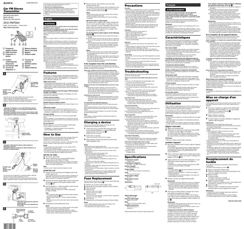 Sony DCC-FMT50U User manual