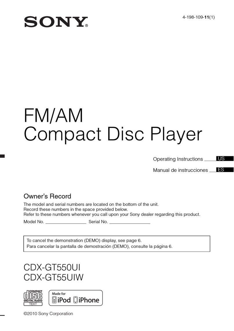 Sony CDX-GT550UI  (CDX-GT550UI) User manual