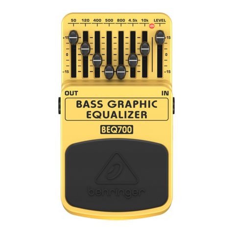 Behringer BASS GRAPHIC EQUALIZER BEQ700 User manual