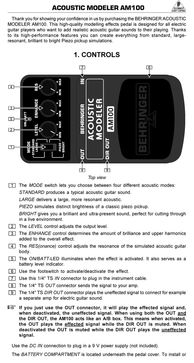 Behringer AM100 user guide