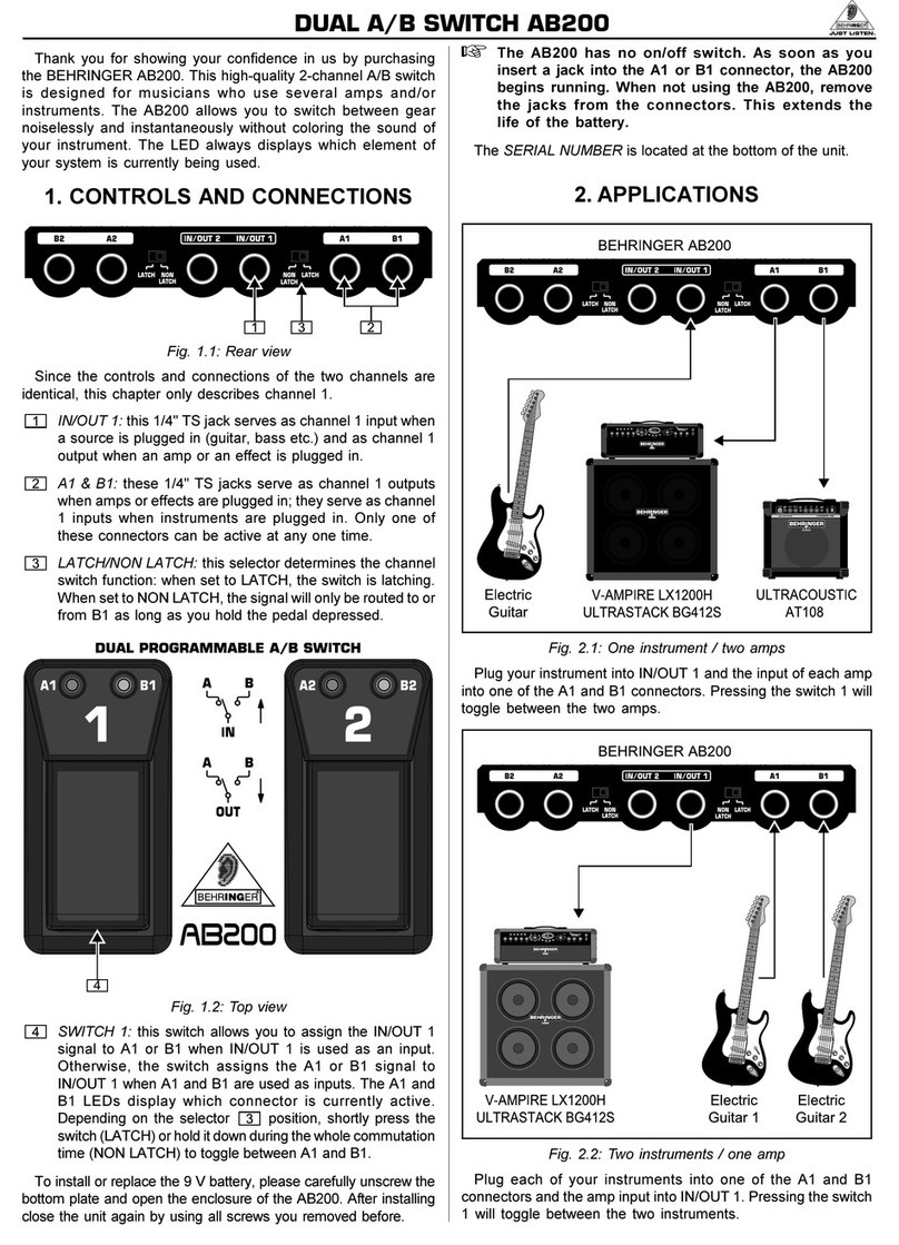 Behringer AB200 User manual