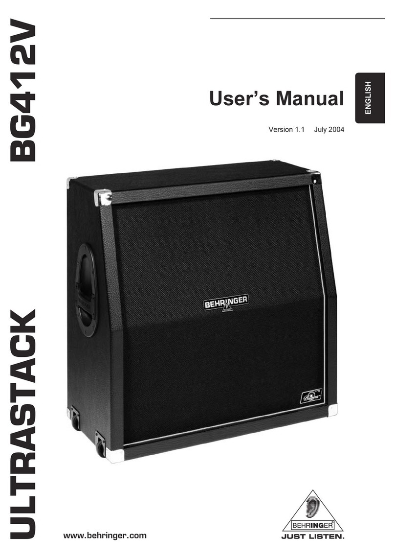 Behringer Ultrastack BG412V user manual