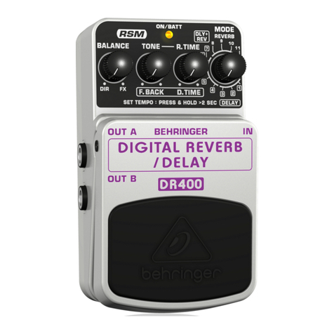 Behringer DR400 User manual Behringer DR400 User manual