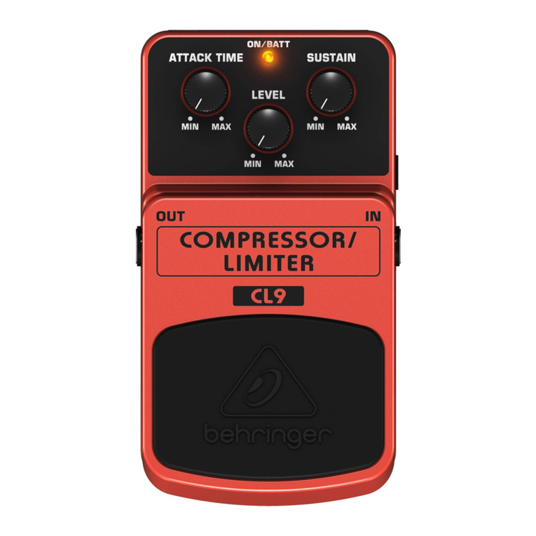 Behringer COMPRESSOR/LIMITER CL9 user guide