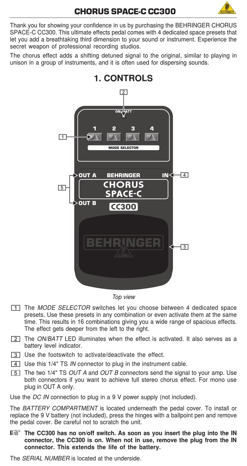 Behringer CC300 User manual