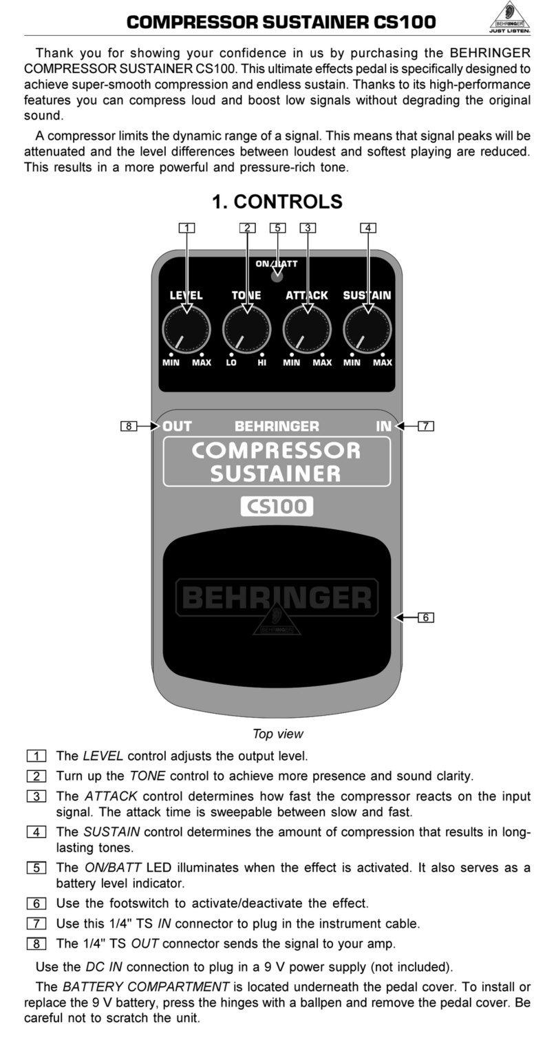 Behringer CS100 user guide