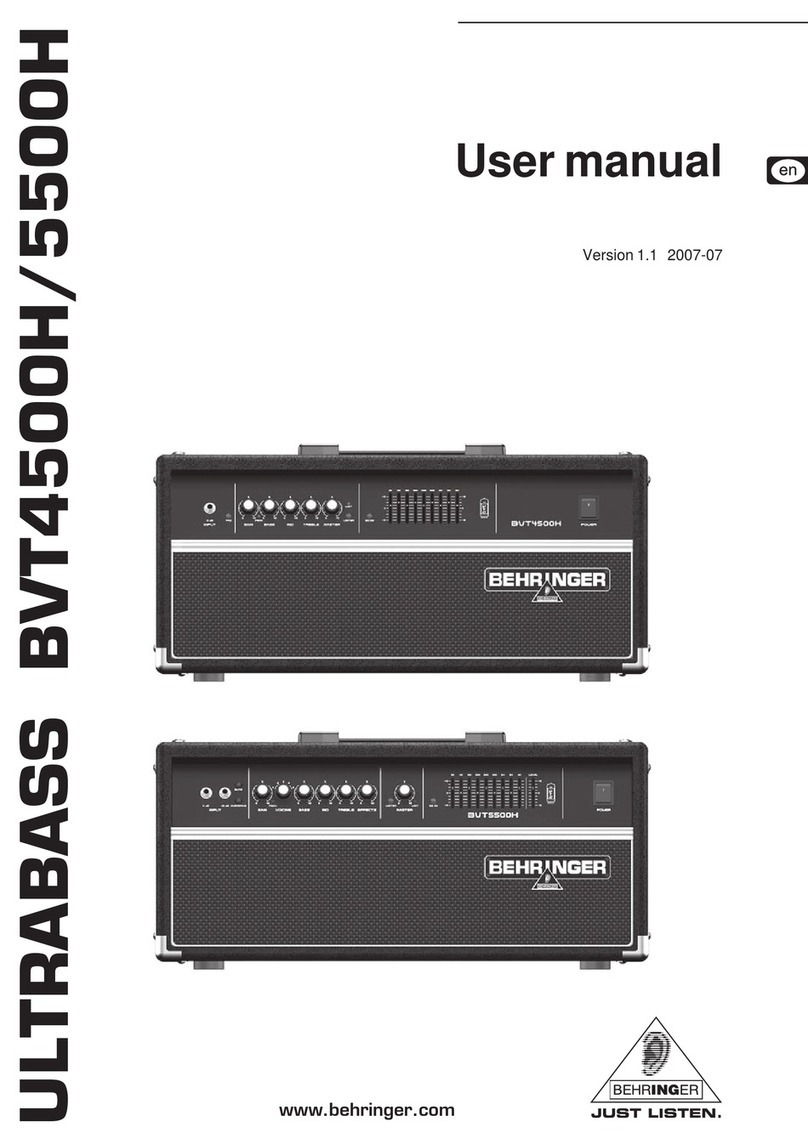 Behringer Ultrabass BVT4500H user manual