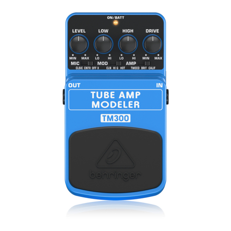 Behringer TUBE AMP MODELER TM300 user guide