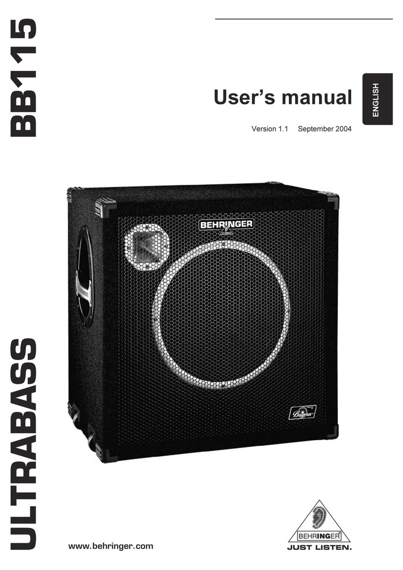 Behringer Ultrabass BB115 User manual