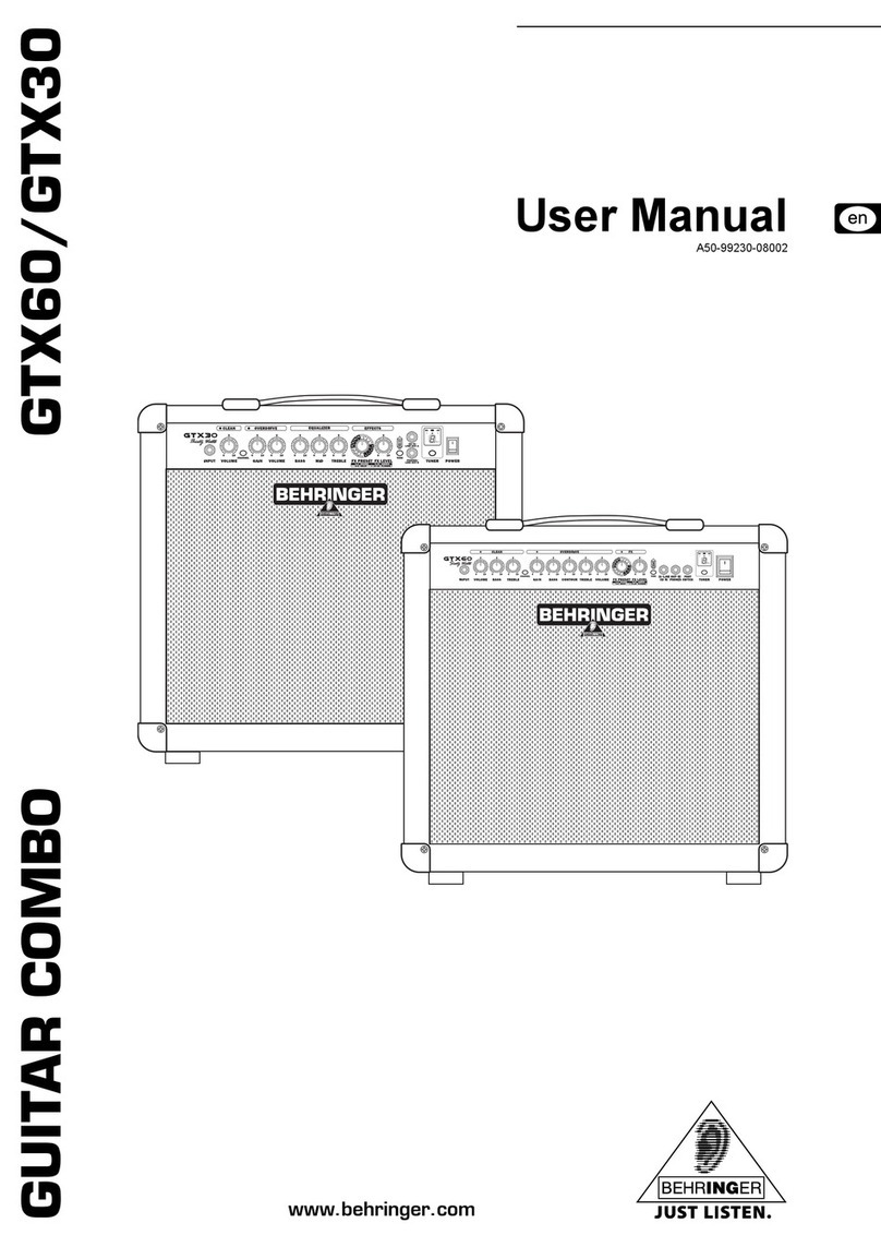 Behringer GTX30 user manual