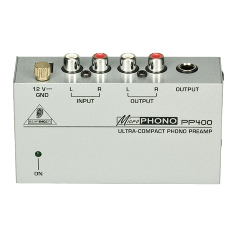 Behringer MicroPHONO PP400 user guide