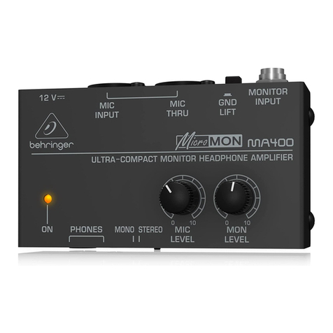 Behringer MICROMON MA400 User manual