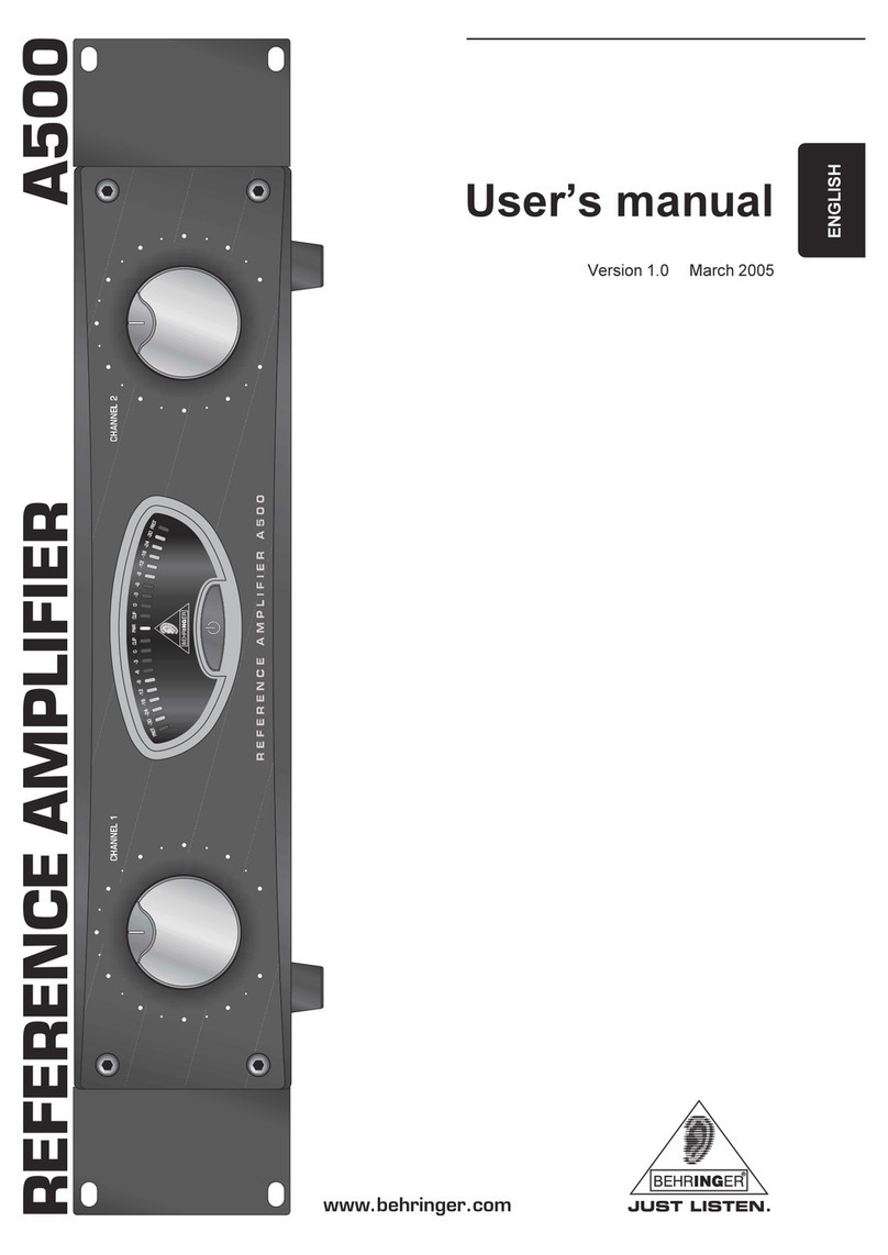 Behringer A500 user manual