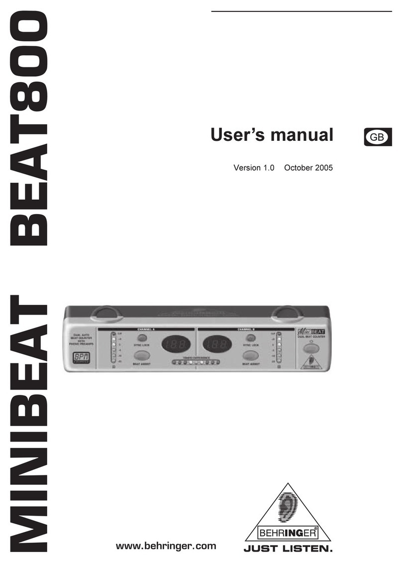 Behringer Minibeat BEAT800 User manual