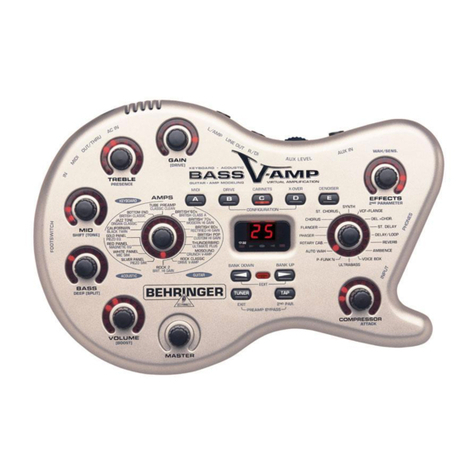 Behringer Bass V-Amp User manual