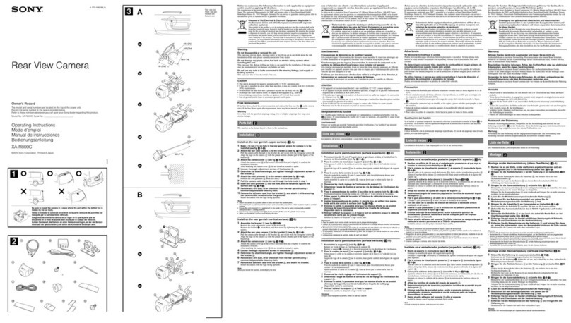 Sony XA-R800C operating instructions
