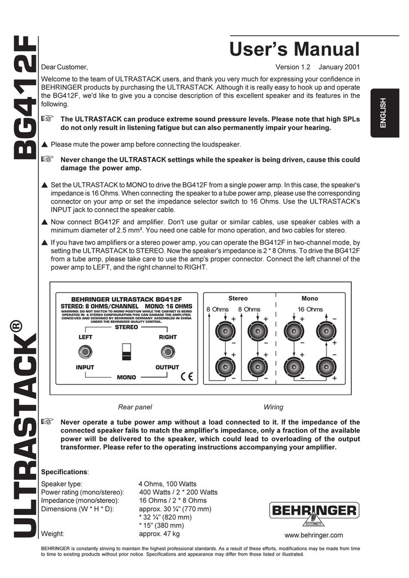 Behringer eurolive b512dsp User manual