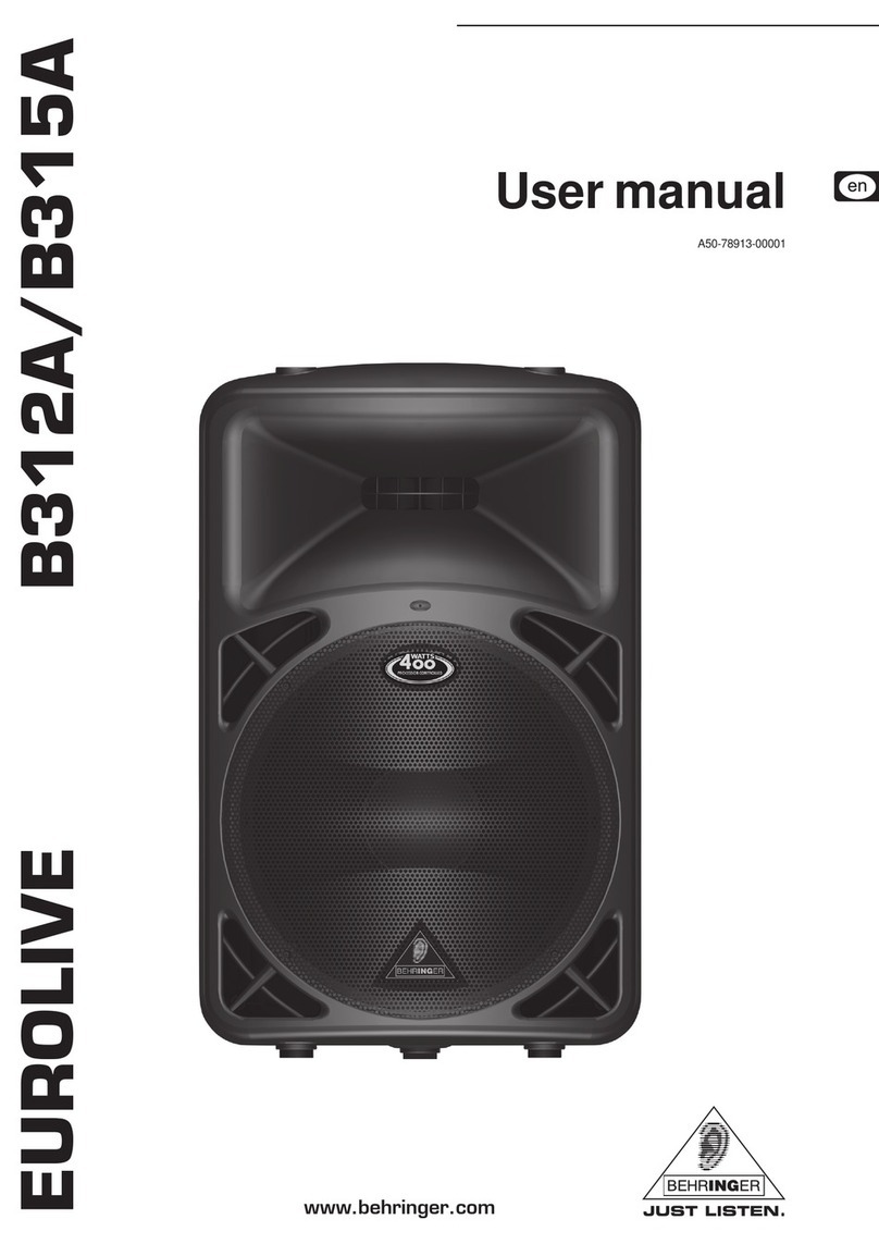 Behringer Eurolive B315A User manual