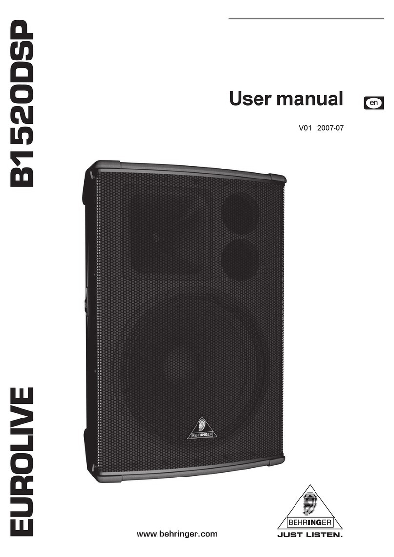 Behringer Eurolive B1520DSP user manual
