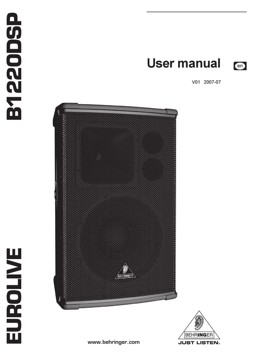 Behringer Eurolive B1220DSP user manual